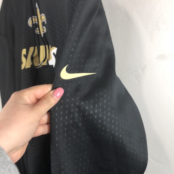Nike NFL New Orleans Saints black hooded sweatshirt size large - Picture 6 of 12